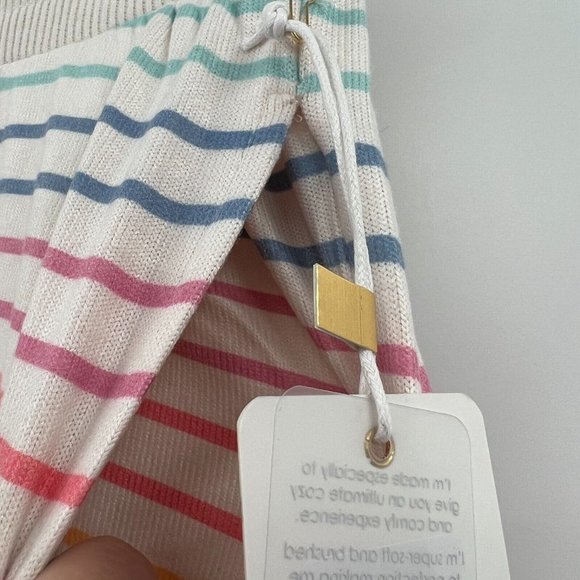 PJ Salvage Burnout Rainbow Stripe Lounge Jogger Pajama Pants sz S RCBUP NWT - Picture 4 of 9